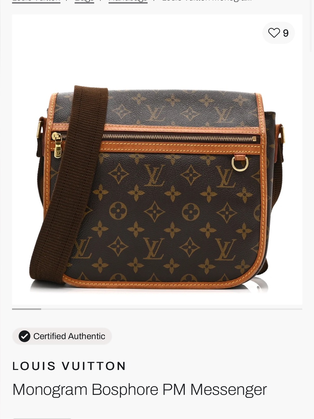 Louis Vuitton Monogram Messenger Bag in Brown and Tan